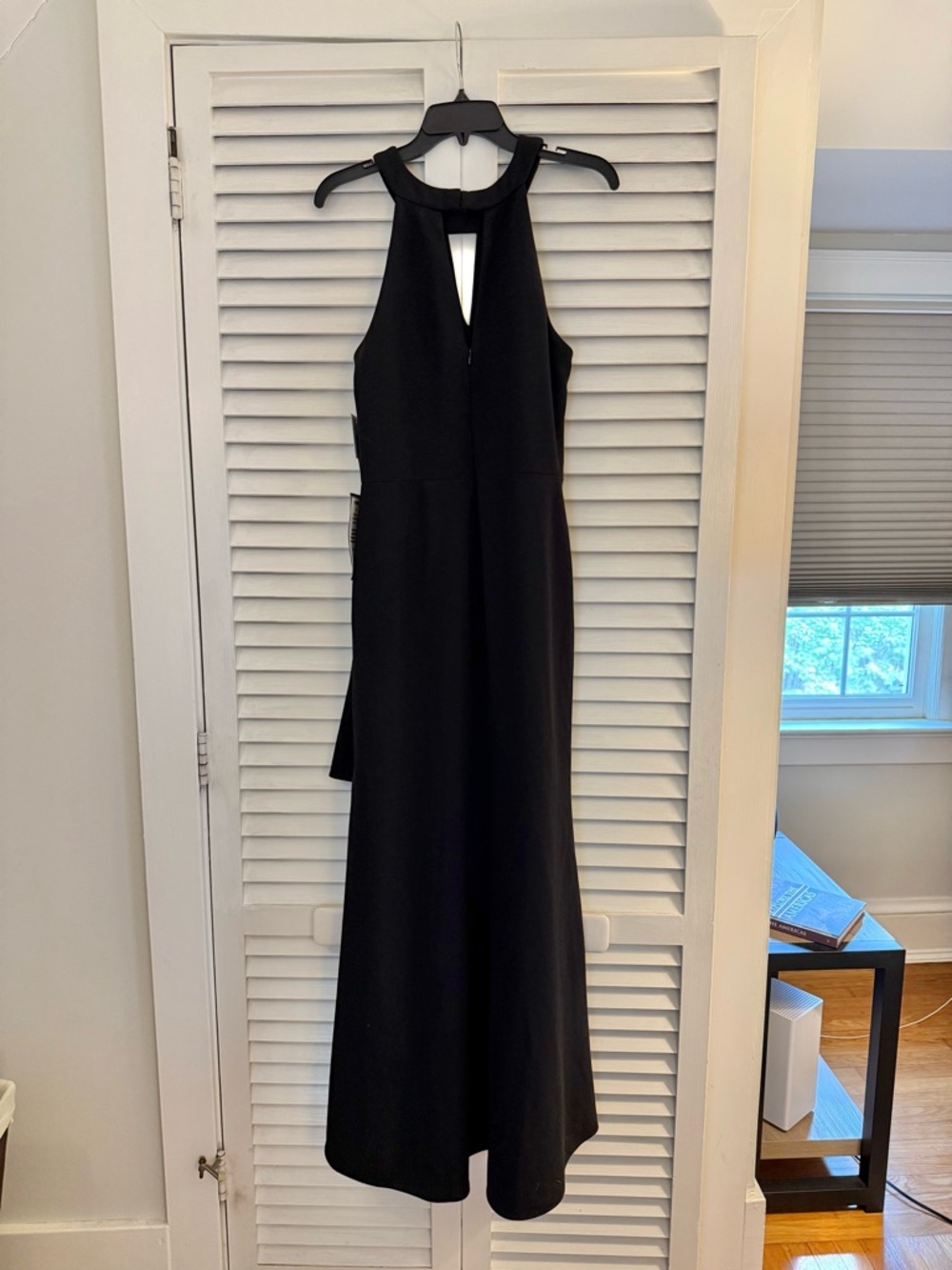 Black Halter High-Low Ruffle Maxi Dress - Picture 2 of 12